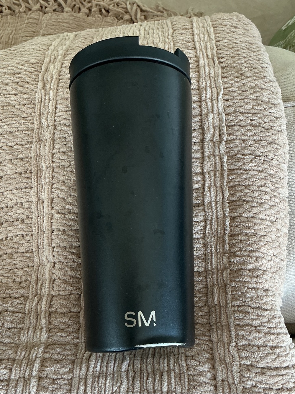SM Stainless Steel Black Travel Tumbler